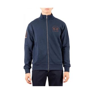 La Martina La Martina, Zip-throughs, male, Blue, Size: 2XL Mbf301Fp564 Sweater