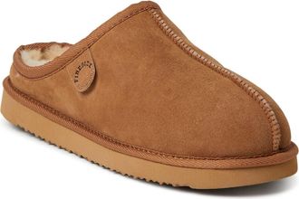 Dearfoams Fireside Grafton Genuine Shearling Clog Slipper in Chestnut at Nordstrom, Size 7M
