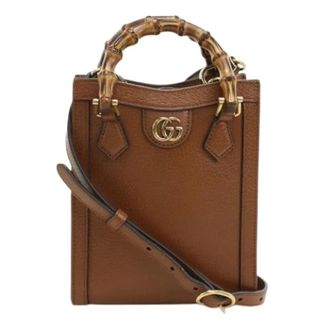 Gucci Pre-owned Mini Bags, female, Brown, Size: ONE SIZE Pre-owned Mini Tote Bag