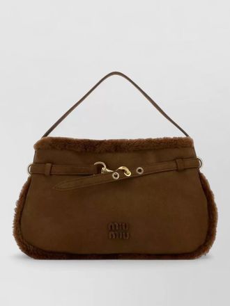Miu Miu na shearling shoulder bag