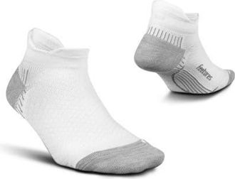 Feetures Plantar Fasciitis Relief Sock Light Cushion No Show Tab Targeted Compression Sock in Pure White at Nordstrom, Size Medium