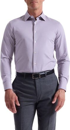 Bugatchi James OoohCotton Button-Up Shirt in Lilac at Nordstrom, Size Xxx-Large