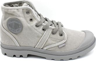 Palladium Canvas Veters Rubberen Zool Laars - Heren - Veterlaarzen - Grijs - 41 EU - Schoenen
