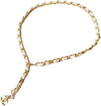 Chanel Pre-owned Chain Belt - Dames - Vintage Accessoires - Wit - ONE Size - Leer - Vintage