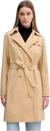 Joop Jassen, Dames, Beige, S, Leer, Cindy Trenchcoat