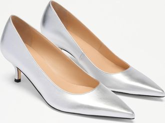 Russell & Bromley HILLCLIFFE COURT MID Womens Silver Mid Heeled Court