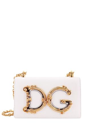 Dolce & Gabbana Shoulder Bag With Logo Plaque