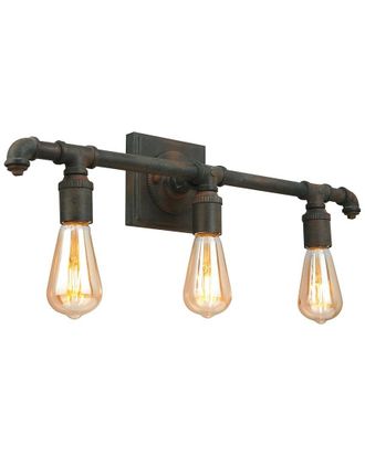 Eglo Eglo Wymer 3 Light Open Bulb Bath/Vanity Light With Zinc Finish