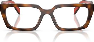 Prada 0pr D05v Oversized Rectangular Tortoiseshell Sunglasses