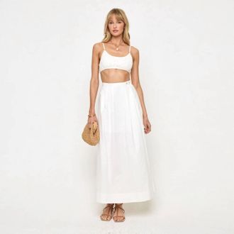 L*Space Keeper Maxi Skirt In White