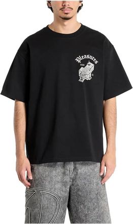 Pleasures Chapel Heavyweight Shirt - Heren - T-shirts - Zwart - L - Katoen - Tops