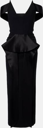 Maticevski Barrier off-shoulder satin midi dress