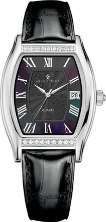 Christian Van Sant Womens Gemma Black Dial Watch