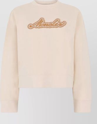 Moncler cropped long-sleeve sweatshirt