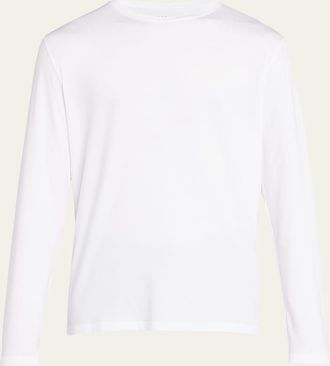 Derek Rose Mens Stretch Long Sleeve Crewneck T-Shirt