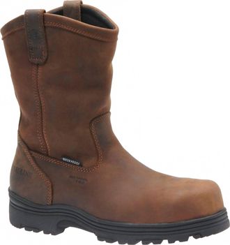 Carolina Mens Laser 10 Composite Toe Waterproof Pull On Work Boot In Brown