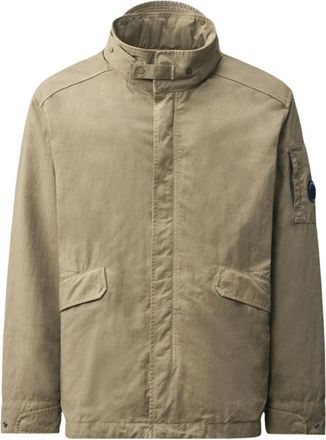 C.P. Company Twill Mixed Explorer Jacket - Heren - Zomerjassen - Beige - M - Nylon - Jassen