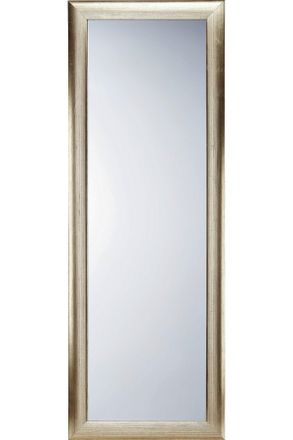 Landscape Wandspiegel, Goldfarben, Holz, Glas, Tanne,Tanne, massiv, rechteckig, 50x140x1.80 cm, senkrecht und waagrecht montierbar, in