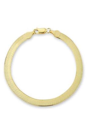 Glaze Jewelry Herringbone Chain Bracelet in Gold at Nordstrom Rack, Size 8