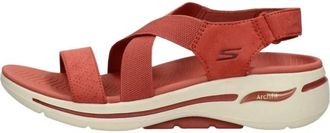 Skechers Go Walk Arch Fit - Dames - Sleehakken - Rood - 41 EU - Schoenen