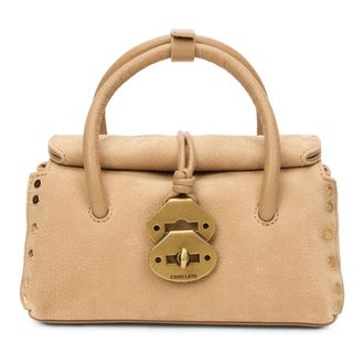 Zanellato Dotta Baby Bag - Dames - Handtassen - Beige - ONE Size - Leer - Tassen