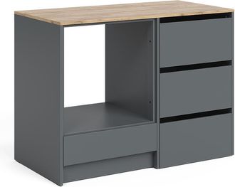 Vicco Mueble Para Horno Viktor, Antracita/roble Dorado, 116.8 Cm Con 4 Pr&aacute;cticos Cajones, Vicco