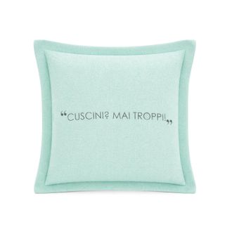 KASANOVA Cuscino divano 45x45 cm scritta Quotes verde