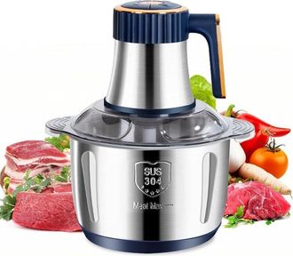 OEM Picadora De Carne El&eacute;ctrica De 5 Litros - Procesador De Alimentos Multifuncional, Batidora De 500 W Con 6 Cuchillas De Acero Inoxidable, 5 Velocidades