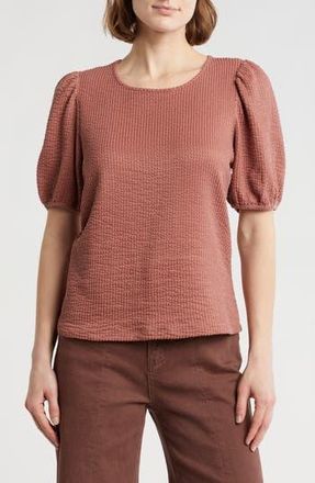 Daniel Rainn Rib Textured T-Shirt in Washed Rouge at Nordstrom Rack, Size X-Large