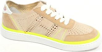 Hogan Sneakers, female, Beige, 3 UK, Perforated Suede Shoes