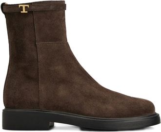 Tod's Su&egrave;de enkellaarzen - Bruin