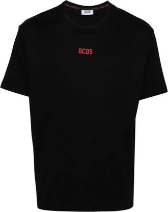 GCDS Zwarte Bling Logo T-shirt - Heren - T-shirts - Zwart - XS - Tops
