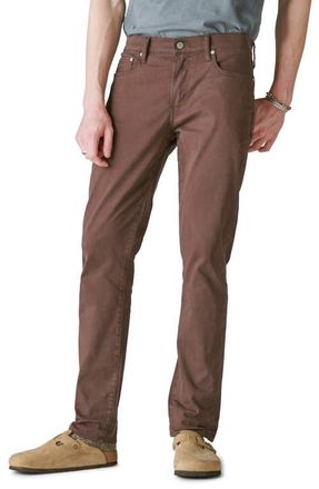 Lucky Brand 412 Athletic Slim Fit Sateen Five Pocket Pants in Ebony at Nordstrom, Size 30 X 30