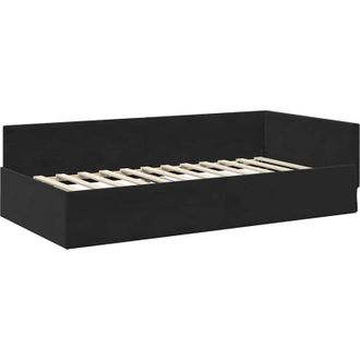 vidaXL Estructura De Cama En Esquina Negro 100 Cm X 200 Cm Vidaxl