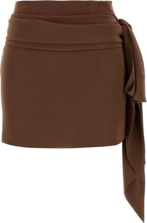 Prada Bruine Crepe Minirok