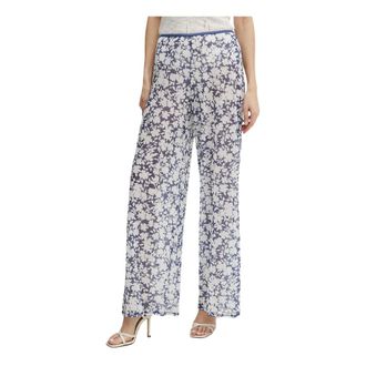 Michael Kors Wijde broek - Dames - Wijde Broeken - Blauw - Xs/S - Nylon - Broeken