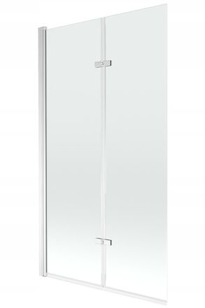 Desconocido Desconocido - Mampara De Ba&ntilde;era 2 Hojas Vidrio Transparente, 100x150 Cm, Perfil Cromo