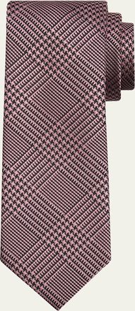 Tom Ford Mens Prince of Wales Linen Tie