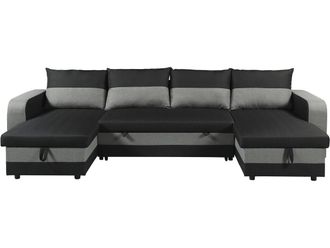 Habitat et Jardin Sof&aacute; Cama Esquinero Panor&aacute;mico victor De Tela - 4 Plazas - Negro