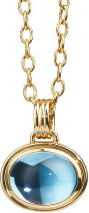 Syna Cirra Oval Necklace in Blue Topaz at Nordstrom