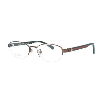 Gucci Rectangle Semi-Rim Metal Eyeglasses - Blue