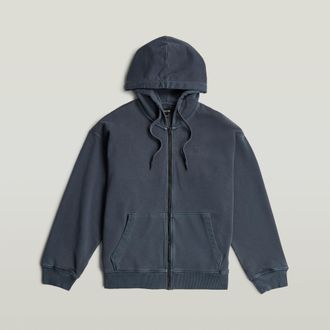 G-Star Washed Zip Hoodie - Donkerblauw - Heren