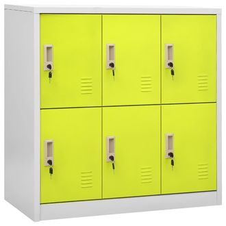 vidaXL Armario Taquilla De Acero Gris Claro Y Verde 90x45x92,5 Cm Vidaxl