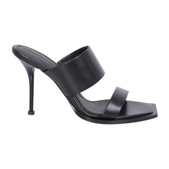 Alexander McQueen Alexander McQueen, Heeled Mules, female, Black, Size: 8 1/2 US Shard High Heel Sandals