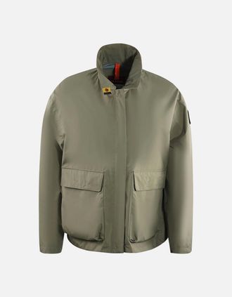 Parajumpers Womens Parajumpers Siri Grey Windbreaker Jacket - Tan - Size: 10/8