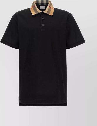 Burberry cody checkered collar polo shirt