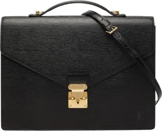 Louis Vuitton Black Noir Leather Shoulder Bag (Pre-Owned)