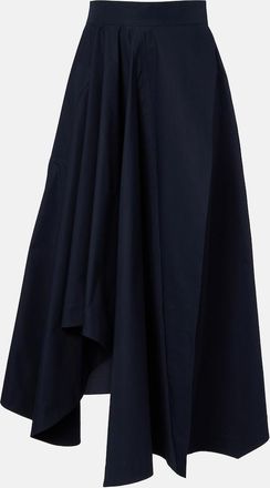 Givenchy Asymmetric cotton poplin maxi skirt