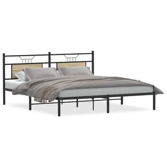 Berkfield Home Bed Frame without Mattress Sonoma Oak 183x213 cm Engineered Wood in Light Brown