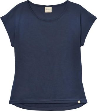 Engel Shirt &uuml;berschnittene Schulter Merinoshirt f&uuml;r Damen | blau